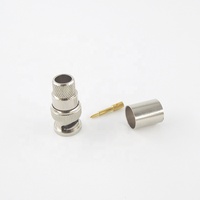 Connecteur coaxial RF étanche BNC mâle à sertir pour câble coaxial RG213, idéal pour antennes et câbles électriques de vidéosurveillance