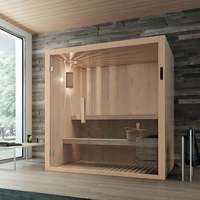 Sauna infrarouge intérieur à vapeur sèche en bois pour 2 personnes