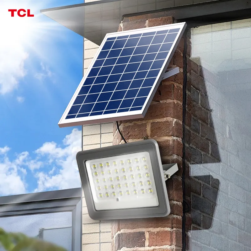 TCL Outdoor IP65 Waterproof 3000K/4000K/6500K Motion Sensor 100W/200W Solar Flood Light Outdoor Floodlight