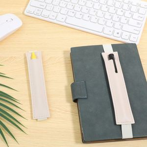 Banda Elástica Ajustable, Porta Lápices Desmontable para Diario, Funda de Cuero PU para Bolígrafos, para Archivadores y Libros - Product Image 5