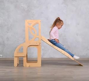 Tour d'apprentissage en bois double pour tout-petits, faite à la main, pour l'observation et l'éducation des enfants - Product Image 3