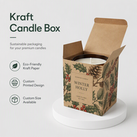 Weihnachtliche Duftbox Umweltfreundliche Kraftpapier-Prägung Matt Laminierte Faltbare Luxus-Geschenkverpackung