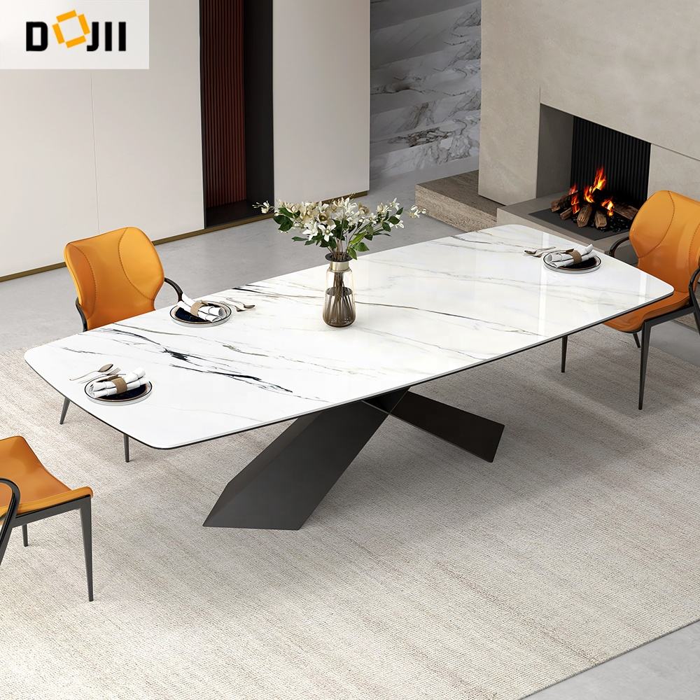 Square Modern Marble Dining Table Table,8 Chair Square Modern