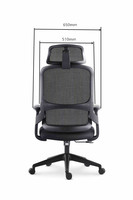 Chaise de bureau ergonomique JOHOOFURNITURE avec appui-tête, cadre blanc, directement de l'usine, pour bureau, coussin épais confortable