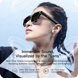 Gafas Inteligentes con IA de Función Completa, Cámara de 8MP, Traducción, Preguntas y Respuestas con IA, 1080P, Antivibración, Anti-Luz Azul, Táctiles, IP65, Carga Tipo-C, 300mAh - Product Image 5