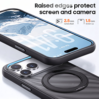 Coque de téléphone magnétique avec béquille pour iPhone 18 17 – Étuis pour téléphones avec anneau magnétique et support