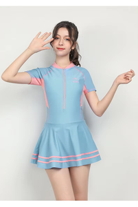 <span class=keywords><strong>Maillot</strong></span> <span class=keywords><strong>de</strong></span> <span class=keywords><strong>bain</strong></span> une pièce pour filles, avec coussinet <span class=keywords><strong>de</strong></span> poitrine, en Spandex/Nylon, couleur unie, coupe boxer, séchage rapide, protection solaire - Product Image 3
