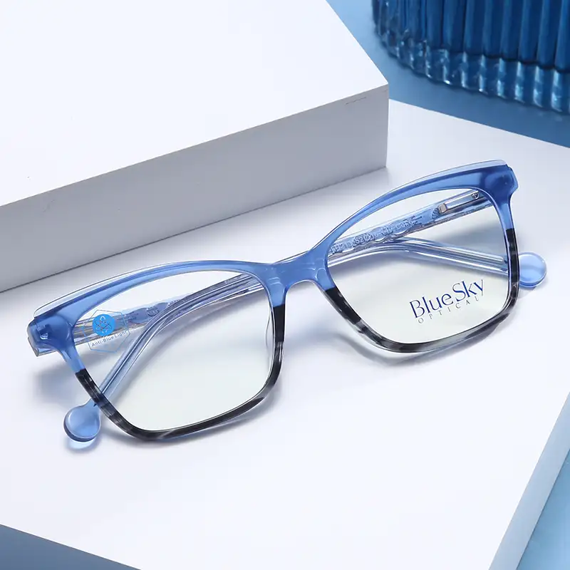 2020 Fashion Rainbow Acetate eyeglasses frame Women Gamer Optical computer protective crystal Glasses frame