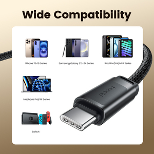 Toocki từ 240W sạc cáp pd3.1 nhanh phí USB C cáp với emarker chip rối thiết kế miễn phí cho Iphone <span class=keywords><strong>Android</strong></span> - Product Image 4