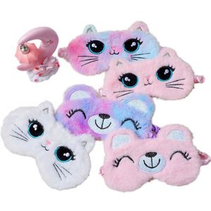 Antifaz de Peluche Elástico para Dormir, con Cuernos Lindos, Suave y Esponjoso, Divertido y Novedoso, con Diseño de Animal - Product Image 1