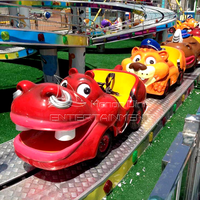 Manèges miniatures sur rail électriques personnalisés en usine, thème dessin animé, à sensations douces, pour enfants, type montagnes russes et navettes, pour fêtes foraines et carnavals