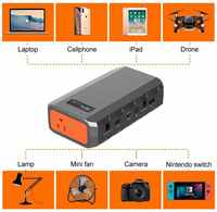 Powkey Batterie externe portable 65W 24000mAh Chargeur pour ordinateurs portables avec prise secteur Chargeur de batterie portable pour ordinateur portable Hp