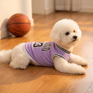 Camisetas de malla fina de verano para perros, camisetas de fútbol <span class=keywords><strong>americano</strong></span>, camisetas de baloncesto en blanco para perros - Product Image 2