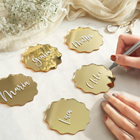 Carte de table pour mariage et fête, modèle LITING 073 transfrontalier, en acrylique tendance, à forme irrégulière, thème géométrique, impression numérique