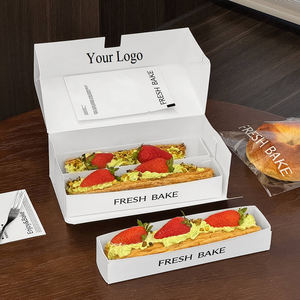 Cajas para Pasteles con Logotipo Personalizado, Biodegradables, Elegantes, Desechables, Plegables, para Panadería - Product Image 1