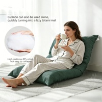 Sofá Seccional Modular Personalizado de Tela, Silla con Cojín de Lectura Removible Tipo Tatami, Relleno de Esponja, Diseño Moderno Comprimido al Vacío