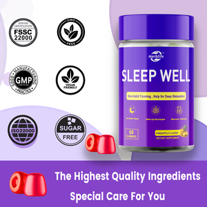 Haccp OEM ODM Melatonin Gummies, Sleep Support for Adults Sleep Gummy <b>Supplement</b> for Deep Relaxation Adults - Product Image 4