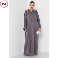 Manteau d'Hiver en Gros Saoudien Vêtement Nation de l'Islam Djellaba au Royaume-Uni Simple Plissée Marocaine Unie Abaya Pudique pour Femmes