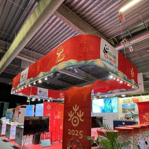 Xách tay biểu tượng tùy chỉnh căng thẳng vải Nhiếp ảnh Backdrop biểu ngữ tường đứng hiển thị nhanh chóng Bìa gối cho triển lãm thương mại - Product Image 3