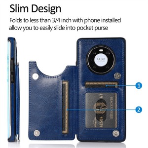 Per <span class=keywords><strong>Huawei</strong></span> Mate 40 30 <span class=keywords><strong>20</strong></span> <span class=keywords><strong>Pro</strong></span> 30 <span class=keywords><strong>20</strong></span> Lite custodia a portafoglio con porta carte in pelle PU Kickstand per carte a doppia chiusura magnetica custodia - Product Image 4