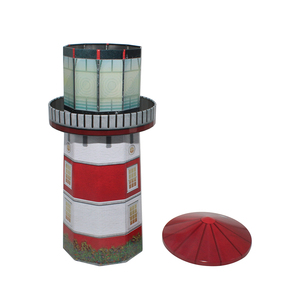 Boîtes en fer blanc personnalisées en forme de <span class=keywords><strong>phare</strong></span>, scellées, pour bonbons, avec puzzles et jouets - Impression offset, design unique - Product Image 5