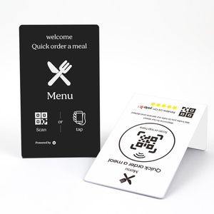 Carte de visite NFC personnalisée 13,56 MHz, carte à code QR personnalisée, carte de commentaires, vente en gros, carte NFC standard en PVC pour les médias sociaux - Product Image 6