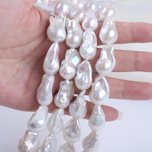 Promotion à durée limitée : Perles Keshi d'eau douce naturelles Dabarok 15-17 mm, semi-finies, en fil pour collier DIY - Product Image 4