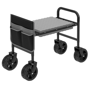 Heavy Duty Metal <b>Garden</b> Kneeler and Seat with 360 Degree Wheels for Outdoor Gardening and Landscaping Tasks - Product Image 3