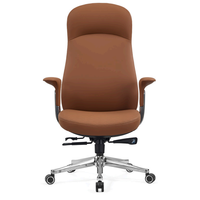 Chaise de bureau ergonomique moderne pour PDG, design exécutif en cuir silicone, avec options de ventilation du siège et fonctions de massage lombaire