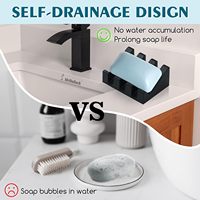 Porte-savon écologique en silicone auto-drainant Porte-savon pour salle de bain
