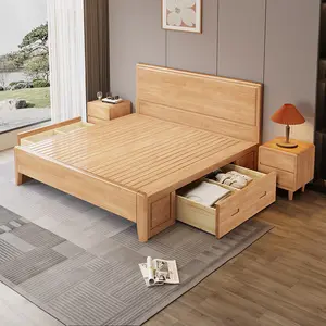 Yetişkin sıcak satış otel yatak odası nordic yeni model tasarım mobilya düşük fiyat güçlü katı ahşap tek e n e n e n e n e n e n e n e n e n e çekmeceli çift kişilik yatak