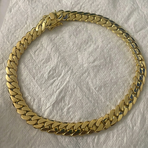 สร้อยข้อมือแบบโซ่ชุบทองคำแท้ 24K สไตล์วินเทจ สำหรับผู้ชาย เหมาะสำหรับงานปาร์ตี้ เครื่องประดับแฟชั่น อุปกรณ์เสริมทำจากโลหะผสม - Product Image 1