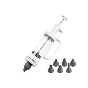 One Handed <b>Decorating</b> Syringe With 6 Nozzles <b>Cake</b> <b>Decorating</b> <b>Supplies</b> - Product Image 1