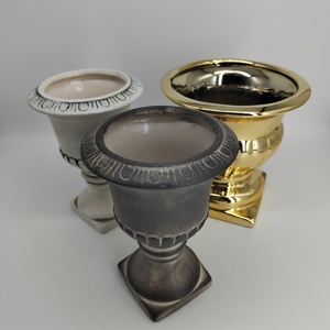 Maceta Nueva Estilo Romano, Maceta Grande Tipo Trofeo, Contenedor para Suculentas, Maceta Alta <span class=keywords><strong>de</strong></span> Pie para Decoración <span class=keywords><strong>de</strong></span> Jardín y Balcón - Product Image 6