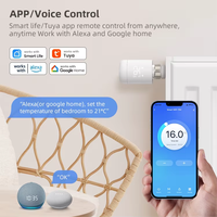 Valve thermostatique intelligente WiFi Zigbee LangYeao, alimentée par batterie, compatible avec Alexa Google Home, programmable