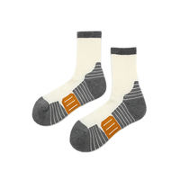 Chaussettes en laine mérinos avec logo personnalisé, bordure tricotée, protection du talon et des orteils, compression, randonnée en plein air, sports