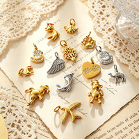 Pendentif Lapin 3D Mini Tendance en Acier Inoxydable, Forme Animale Mignonne, Breloque Polyvalente Style Européen et Américain, Fournitures DIY pour Artisanat Féminin
