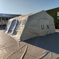 Tente militaire beige du désert des Émirats arabes unis |   Abri de camping quatre saisons en toile PVC robuste, une chambre, 6x8m, 6x4m, personnalisable