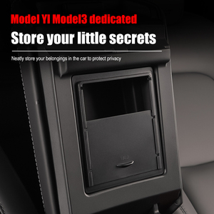Accesorios de Interior de coche para Modelo 3 modelo <span class=keywords><strong>Y</strong></span> organizador de consola central reposabrazos caja de almacenamiento oculta - Product Image 3