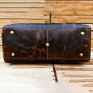 กระเป๋าดัฟเฟิลหนังวัวแท้บ้าสำหรับผู้ชายผู้หญิงกระเป๋าเดินทางธุรกิจกระเป๋าใส่แล็ปท็อปกระเป๋าเดินทางค้างคืน - Product Image 6