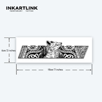 Autocollant de tatouage INKARTLINK pour le corps, autocollant de tatouage en papier, renard de la forêt, imperméable, écologique, longue durée, 15 jours, en vrac