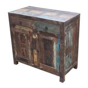 Petite armoire en bois recyclé avec tiroirs de rangement Meubles de récupération durables pour salon chambre bureau vente en gros - Product Image 6