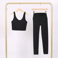 Ensemble SUHE BS-1656 pour femmes, grande taille, respirant, léger, col en V, taille haute, extensible dans quatre directions, séchage rapide, en spandex/nylon