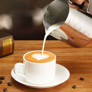 Pichet à mousse en acier inoxydable pour café expresso, latte, cappuccino, crème de lait – Idéal pour barista - Product Image 6