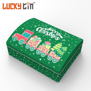 Factory Custom Tinplate Can Container Metal Tin Packaging Hinge Gift Tin Box For Christmas