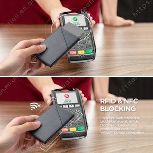 TILONSTAR TVC501 Portefeuille pop-up en aluminium avec porte-monnaie en cuir de qualité supérieure Style léger Porte-cartes RFID pour hommes - Product Image 5