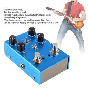 Pédale <span class=keywords><strong>d</strong></span>'effet de <span class=keywords><strong>guitare</strong></span> Multifonctionnel Sound Volume Drive Tone Control Sound Amp Simulator Distortion Pedal Blue - Product Image 4
