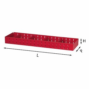 Bac de rangement rouge pour outils 5003 RA1, compartiment de rangement long pour usage en atelier - Product Image 1