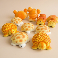 Jouet anti-stress en PU souple à remontée lente, en forme de tortue, crabe, homard, en stock, simulation de nourriture pour enfants et adultes