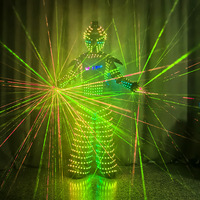 Costume de robot Tron LED pour la danse, avec guêtres et gants laser, idéal pour Halloween, les clubs, les fêtes de remise de diplômes et les événements cosplay - Nouveauté d'usine